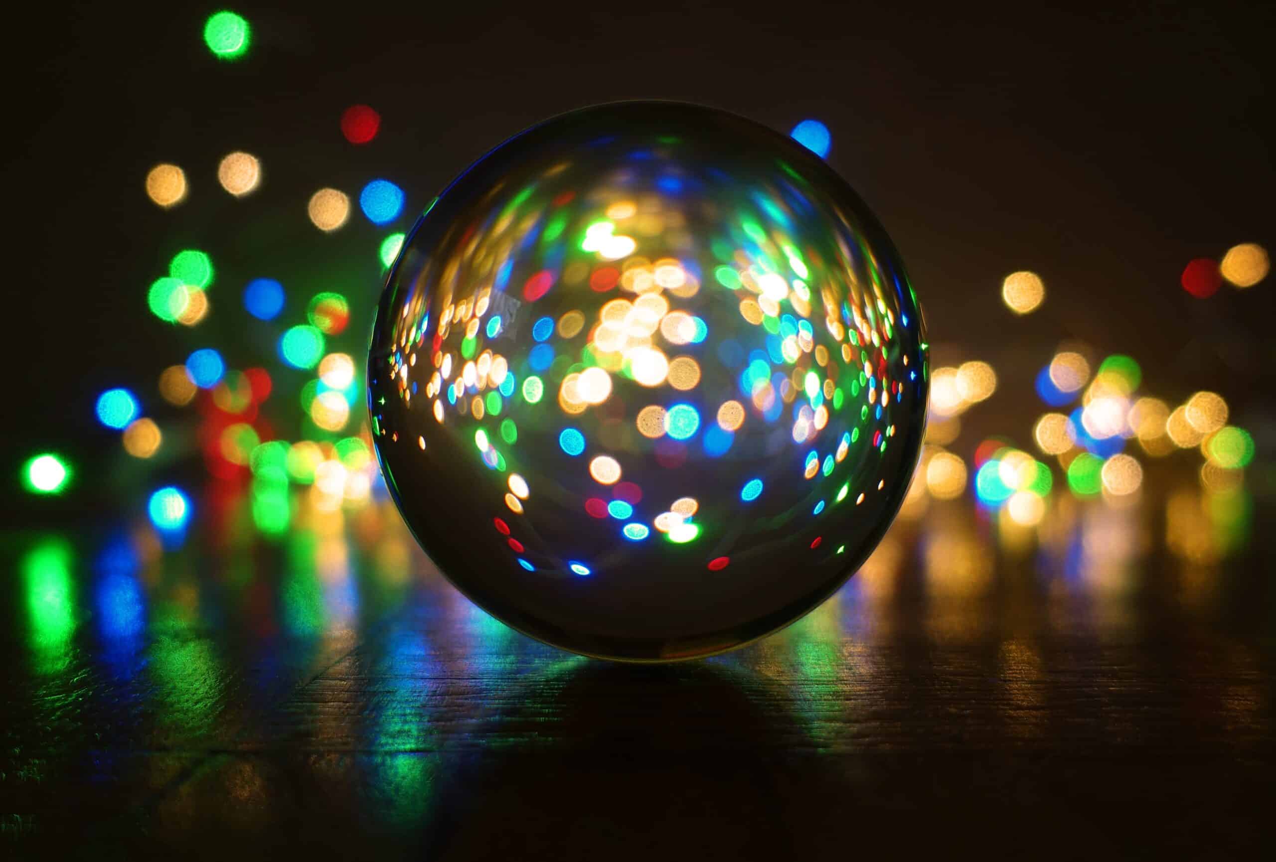 crystal ball-photography, ball, lights